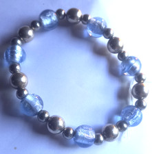 bijou bracelet marseillais boules argent massif 925 perles bleues argent