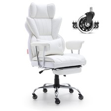 VEVOR Chaise de Bureau Fauteuil de Direction Ergonomique Inclinable Repose-Pieds