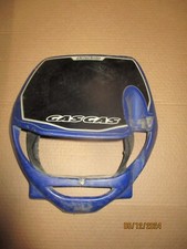 plaque phare bleue , nue pour moto GAS GAS enduro ( une fissure photos 2 et 3 )