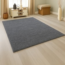 Tapis shaggy gris moderne - gris, et