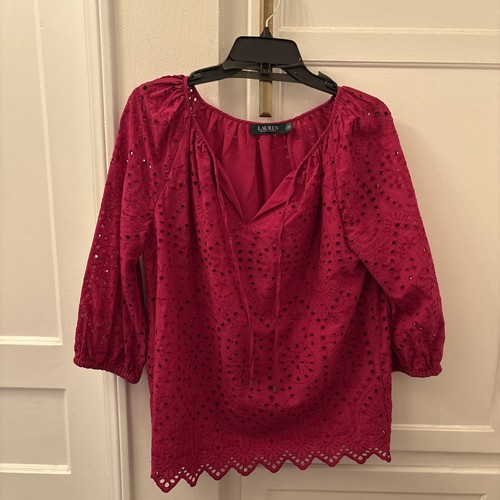Fushia cotton ralph lauren top - cotton,