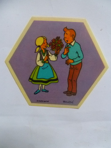 Autocollants tintin la - ,