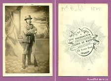 CDV DE MAUNY à BOULOGNE S/MER : M. BUTET EN TENUE DE CHASSE , FUSIL, 1870  -K21