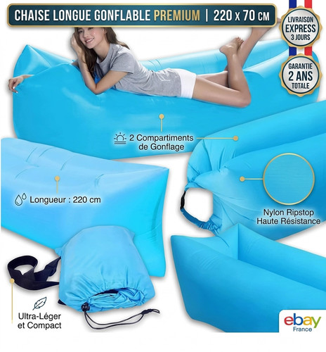 Canape gonflable plage - plage, pouf