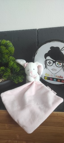 Doudou compagnie lapin rose - compagnie,