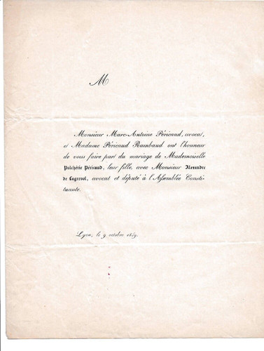 Faire part mariage 1849 - faire-part,