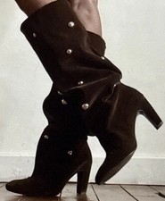 Bottes Slouchy En Velours Zara