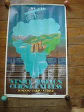 Affiche originale Venice Simplon Orient Express Les Alpes – FIX MASSEAU 1981