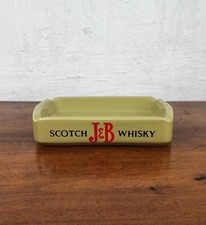 Magnifique cendrier en céramique beige vert scotch whisky J&B vide poche vintage
