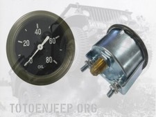 MANO INSTRUMENT JAUGE PRESSION HUILE  JEEP  WILLYS MB  US WW2 .