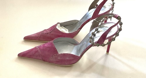 Escarpins cuir fushia avec - escarpins,