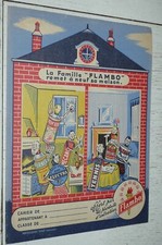 PROTEGE-CAHIER 1950 PRODUITS ENTRETIEN FLAMBO ELECTRA CASTORIA TOLEMAIL AGNOLINE