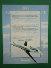 9/1996 PUB DASSAULT AVIATION NEW FALCON 50EX BIZJET AVION ORIGINAL GERMAN AD