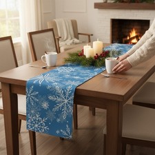Nappe de Noël Bleue à