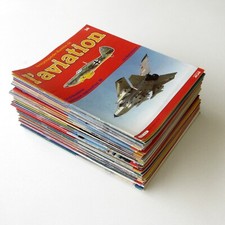 Lot 79 fascicules L'encyclopédie illustrée de l'aviation, magazine N°36-38-64-