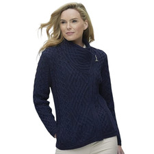 Women's Aran Cable Knit Side
