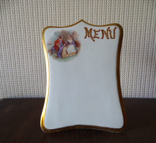 Porte menu porcelaine et - menu,