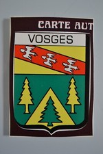 VOSGES ECUSSON BLASON ADHESIF ARMOIRIES HERALDIQUE AUTOCOLLANT