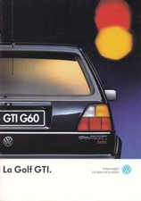 Catalogue Brochure VW Golf GTI / 16V / G60 01/1991 Belgique en français
