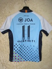 Maillot rugby USAP PERPIGNAN porté n°11 bleu ciel ERREA shirt jersey XS