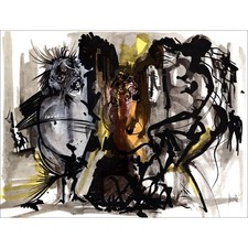 MORETTI Raymond - Lithographie originale "La rue Saint Denis 18"  50x65cm - 1974