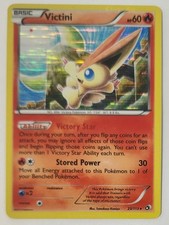 Carte Pokémon Victini Holo 23/113 Anglaise Trésors Légendaires