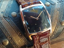 Montre ancienne mécanique homme sans marque pl OR JEJ 26D - bracelet cuir neuf
