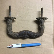 Ancien  Poignée de porte d'entrée Fonte Métal  serrure ferrure Heurtoir