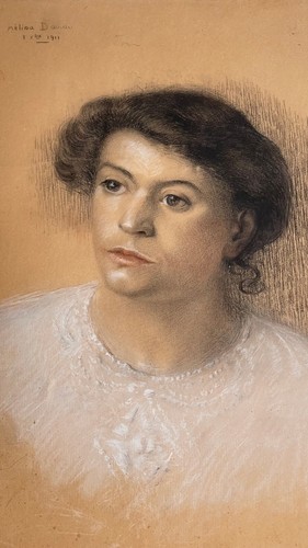 Unique grand tableau pastel