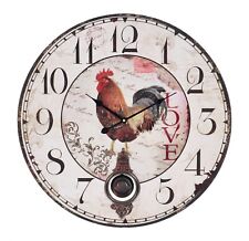 Horloge Murale En Style Shabby Chic Avec Coq Du Mobilier 58 CM Maison Cadeau