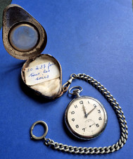 Montre à Gousset JYB Antichoc Parfait état de Fonctionnement + Porte-Montre