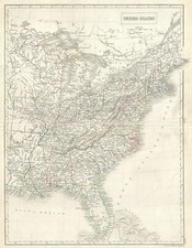 1844 Black Map of the United