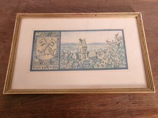 tableau encadré EGUISHEIM ancien menu Hansi Jean Jacques Waltz JACOBERT 1949