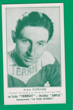 CYCLISME carte cycliste ANDRE DUFRAISSE Champion du Monde 1955 de cyclo cross