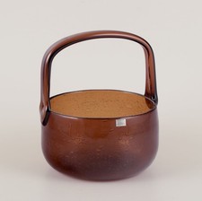 Kaj Franck pour Nuutajärvi Notsjö, Arabie. Bol en verre d'art « sargasses »...