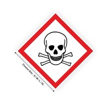 Sticker panneau DANGER TOXIQUE