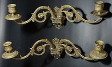 Paire de double bougeoirs de