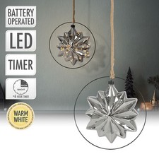 Étoile de Noël LED décoration en verre/métal étoile lumineuse suspendue Ø18 cm