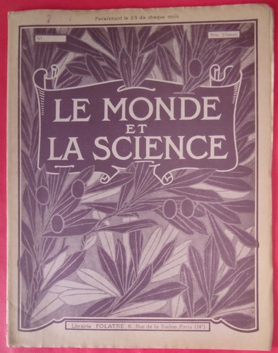 Revue monde la science - monde, et