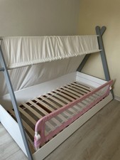 lit enfant Cabanne 90x190 Vendu Sans Matelas Avec Ou Sans Barrière De Protection