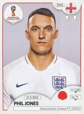 581 PHIL JONES ENGLAND MANCHESTER UNITED STICKER WORLD CUP RUSSIA 2018 PANINI