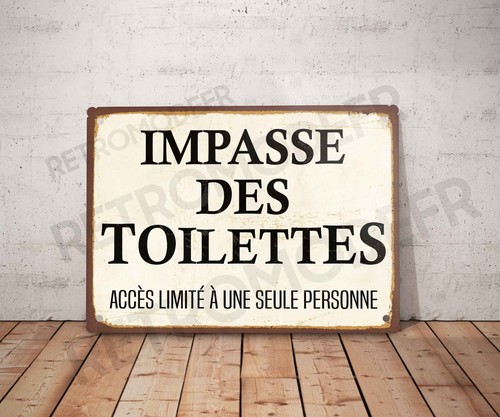 Plaque métal vintage - , citation