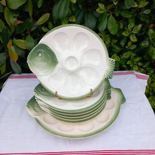 Service à Huîtres LONGWY Modèle "Copenhague" 1940/1950