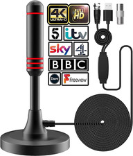 2023 Antenne TV Intérieure Sans Fil Pour Freeview Digital 4K 1080P HD VHF UHF DV