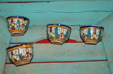 PETIT POT POTERIE MAROC MAROCAINE 4 CM - Lot de 4