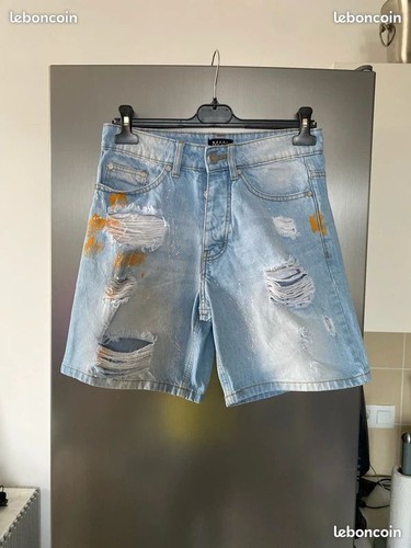 Short jean bleu clair - en,