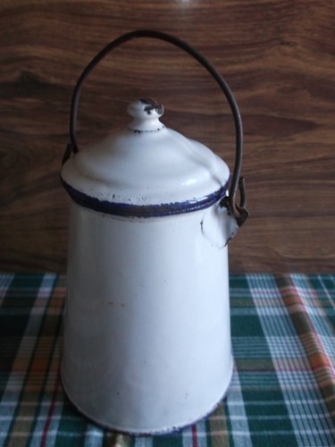 Ancien pot lait en tôle - ancien,
