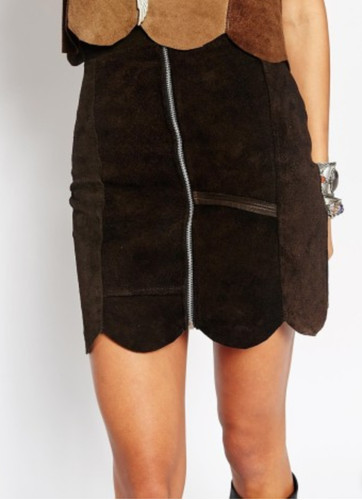 Jupe milk véritable cuir - jupe,