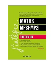 Maths MPSI-MP2I Tout-en-un -