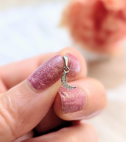 Pendentif lune orné petits - pendentif, de